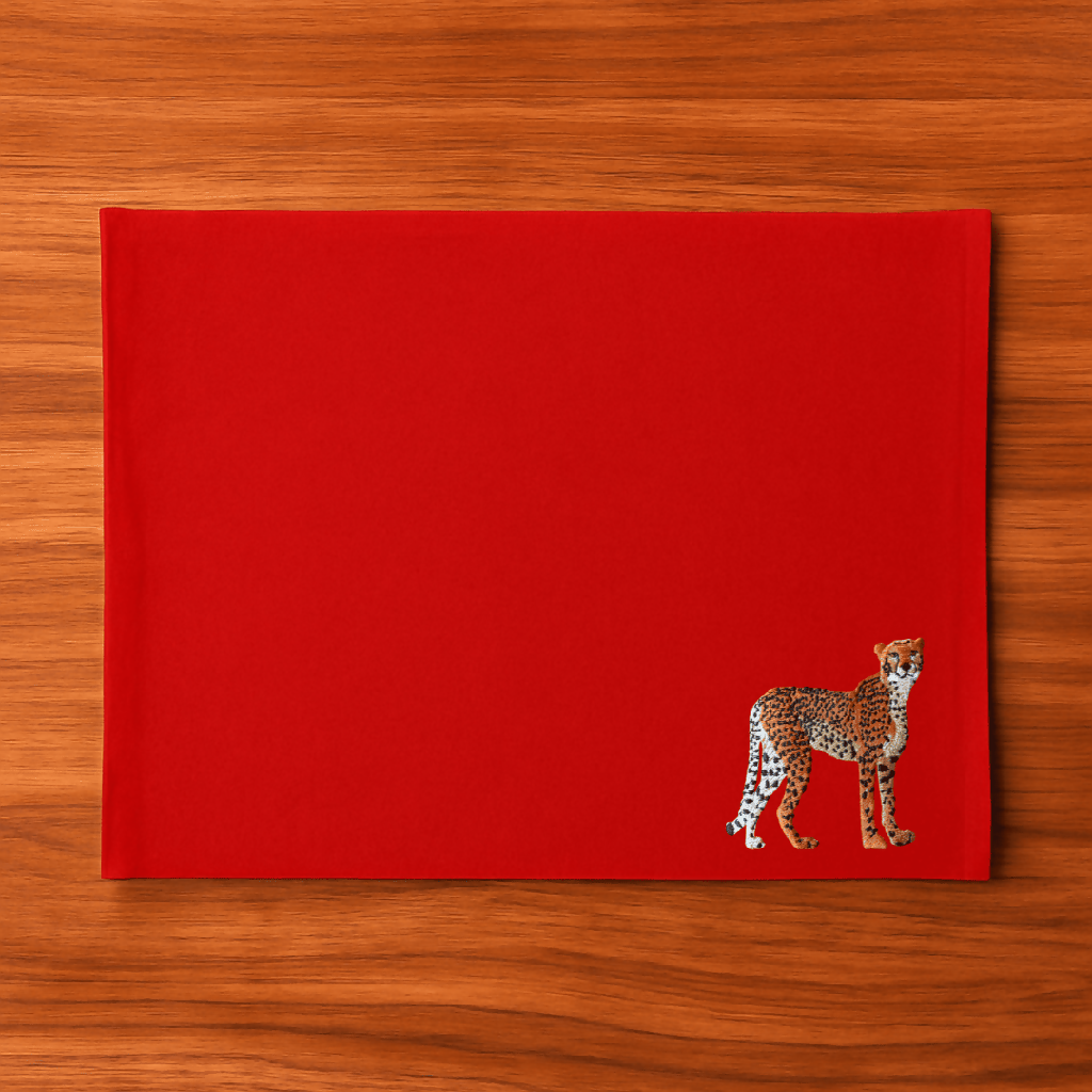 red cotton placemats