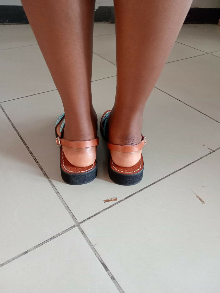 Wedge leather sandals - Mawu Africa