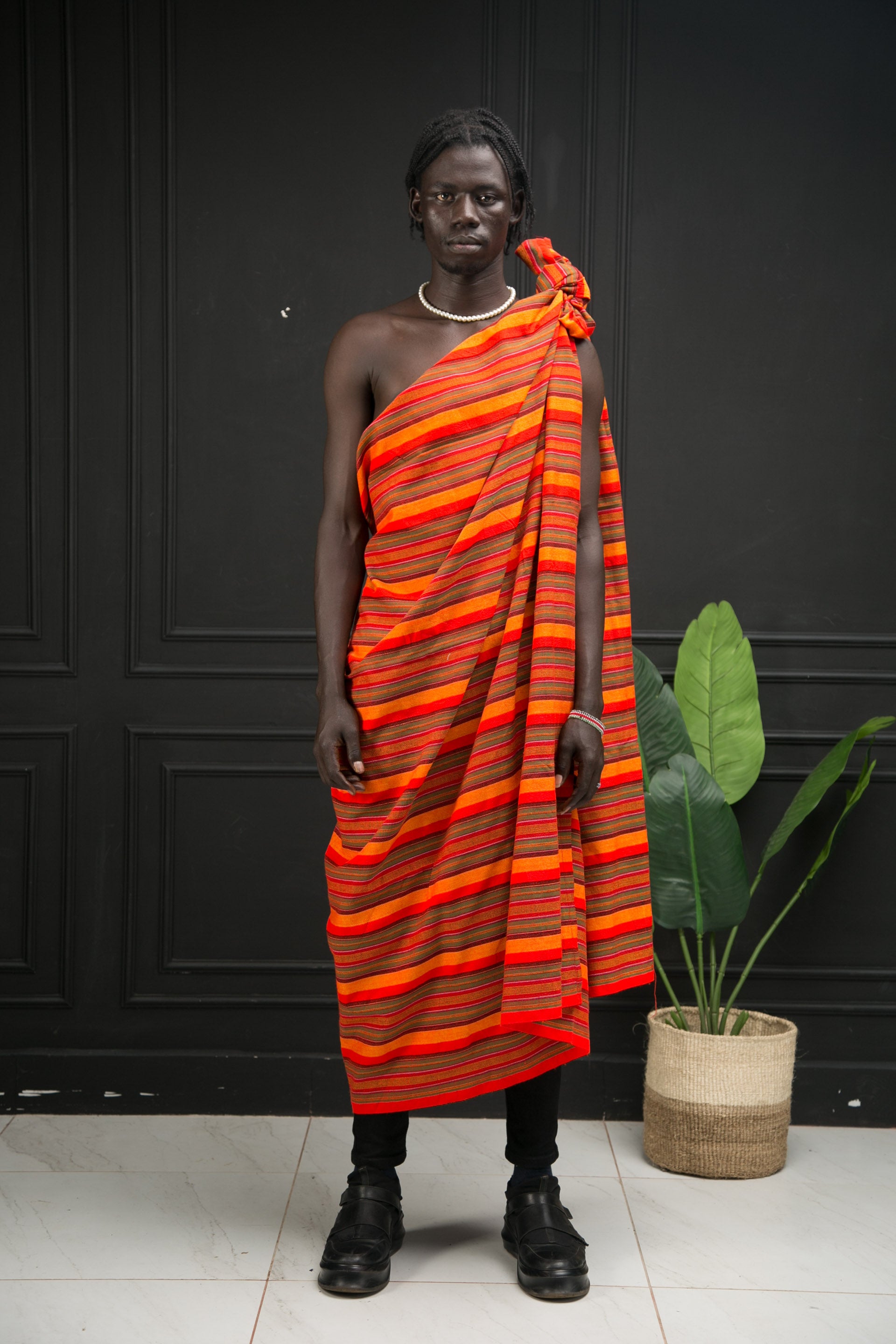African Masai Maasai Shuka Blanket Shawl Scarf Sarong Kimono