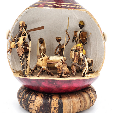 Handmade Recycled Calabash Nativity Set