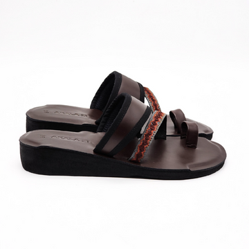 Trago Slip on | Wedged sole Sandal | Women Leather Sandals