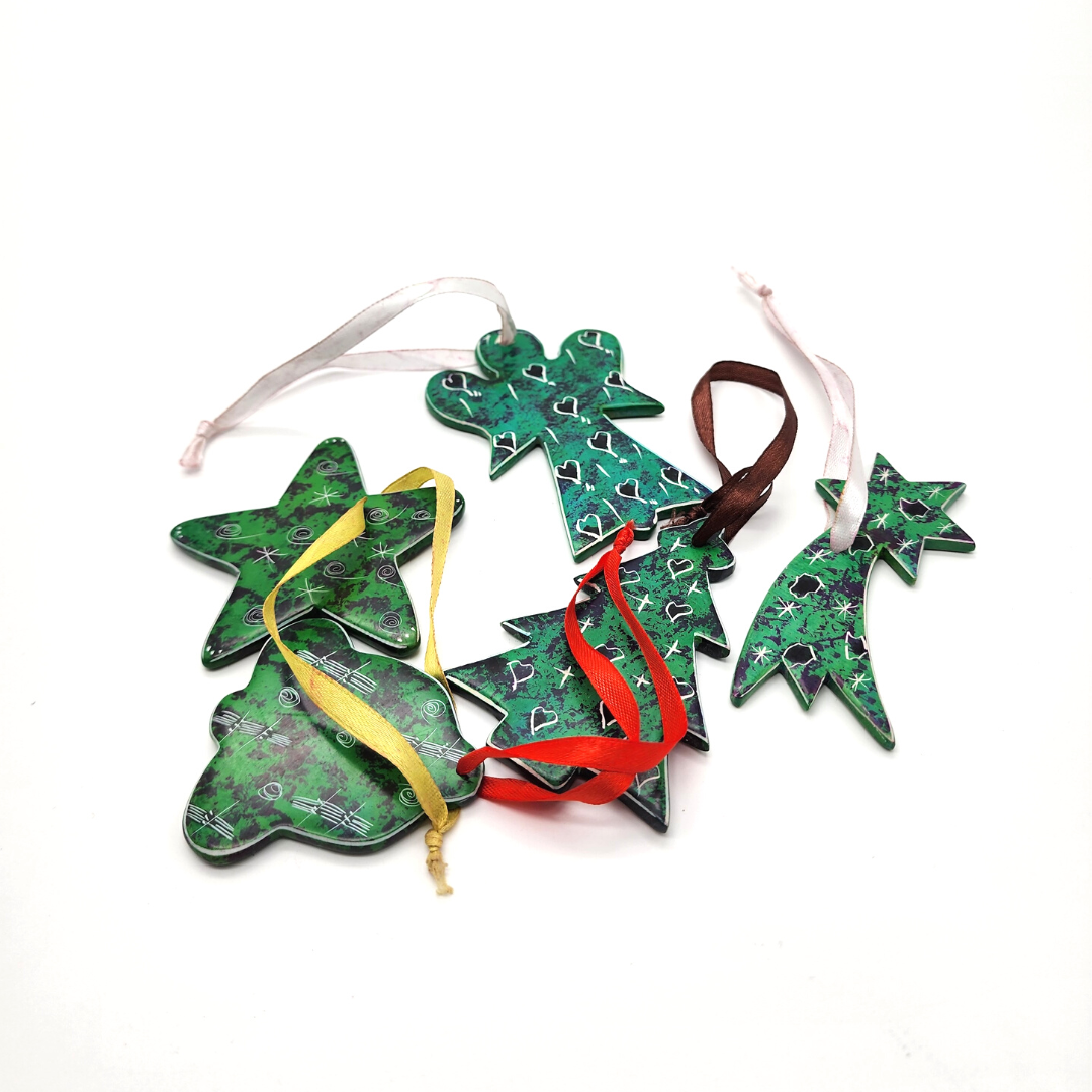 Christmas tree decorations set | Soapstone ornaments set