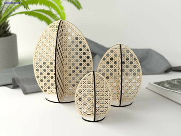 Rattan eggs decor