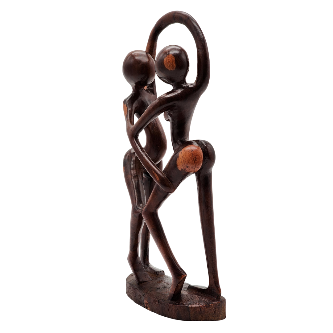 Man & Wife Wood Carving | Sculpture