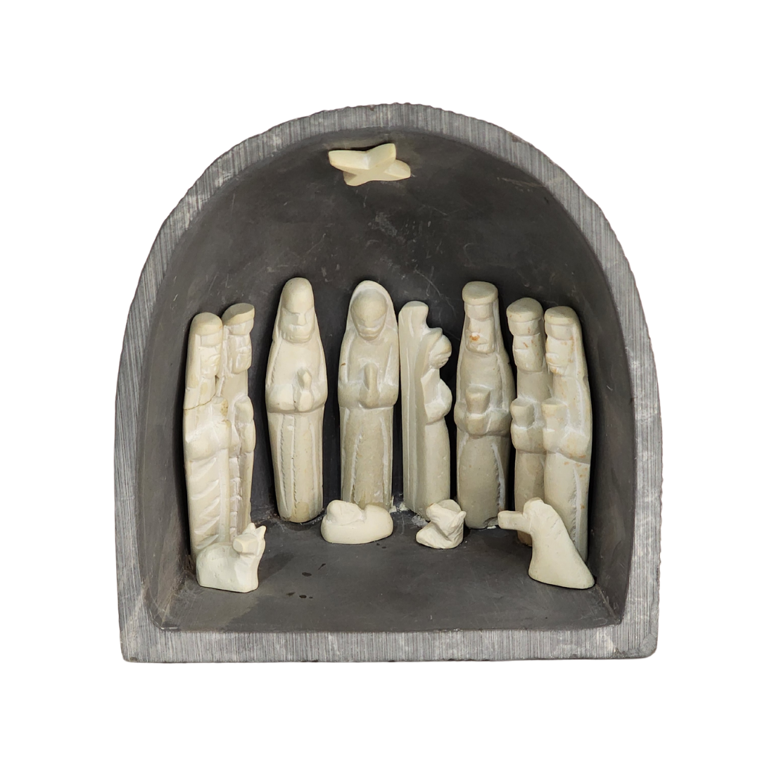 Nativity set in a cave | Soapstone