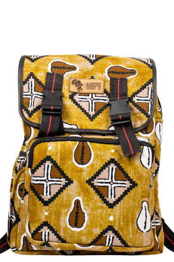 Kikafri Flappy Laptop backpack - Brown