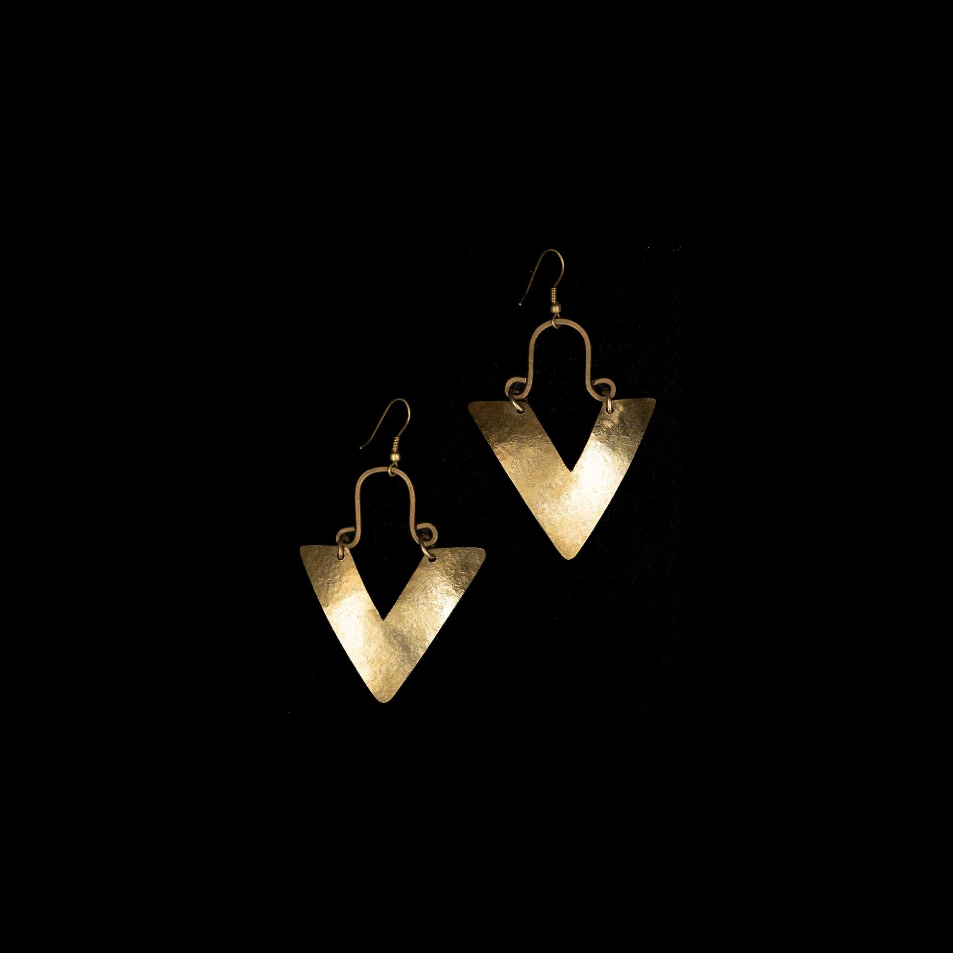 Simple brass African Earrings - Authentic African handicrafts | Clothing, bags, painting, toys & more - CULTURE HUB by Muthoni Unchained