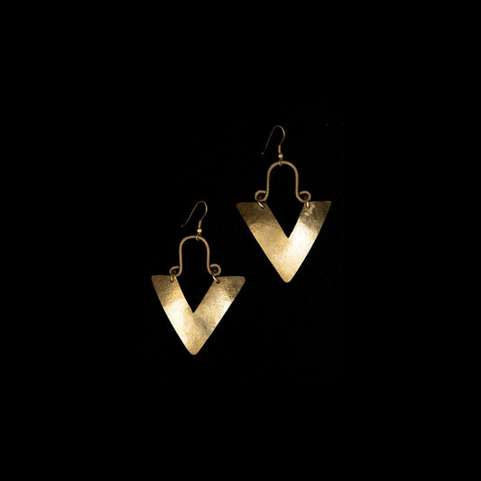 Simple brass African Earrings - Authentic African handicrafts | Clothing, bags, painting, toys & more - CULTURE HUB by Muthoni Unchained