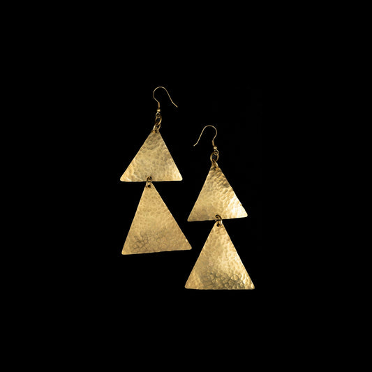 Chic Brass African Earrings - Authentic African handicrafts | Clothing, bags, painting, toys & more - CULTURE HUB by Muthoni Unchained