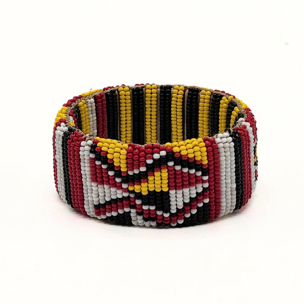 Thick Beaded African Bangle
