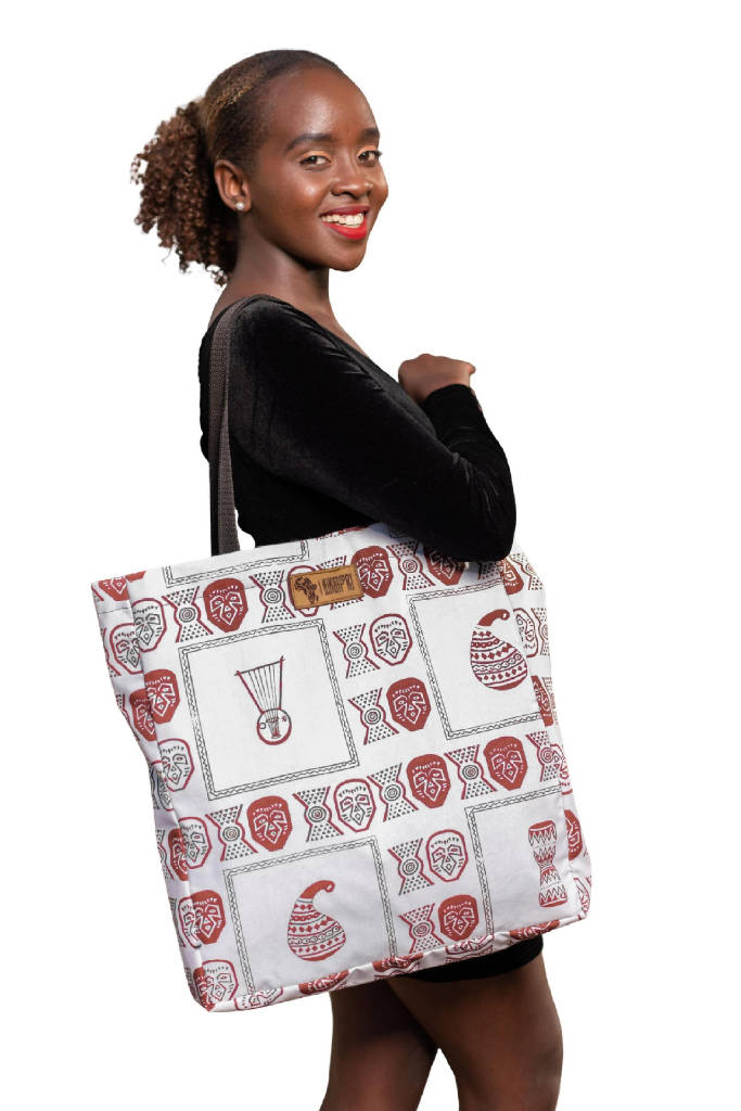 Kikafri Shopping Handbag - White
