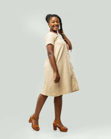 Kwezi A-Line Dress in Sage