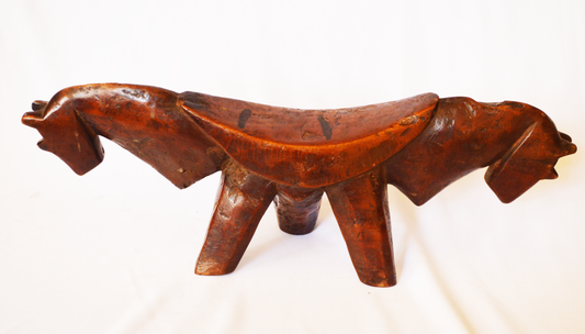 Dinka 2 headed headrest - Authentic African handicrafts | Clothing, bags, painting, toys & more - CULTURE HUB by Muthoni Unchained