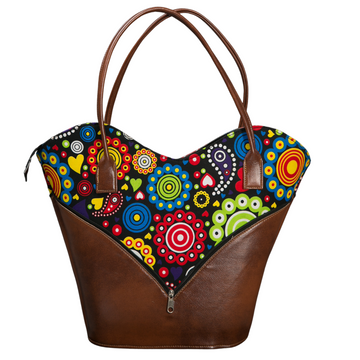 Kitenge Leather handbag | Handcrafted bag