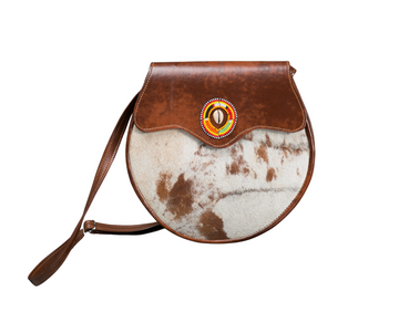 Leather Hide sling bag | Beaded detail