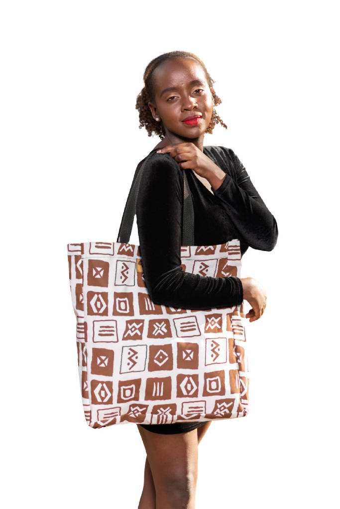 Kikafri Shopping Handbag - Brown