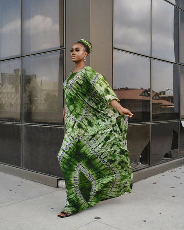Abebi Silk | Tie & Die Silk Dress