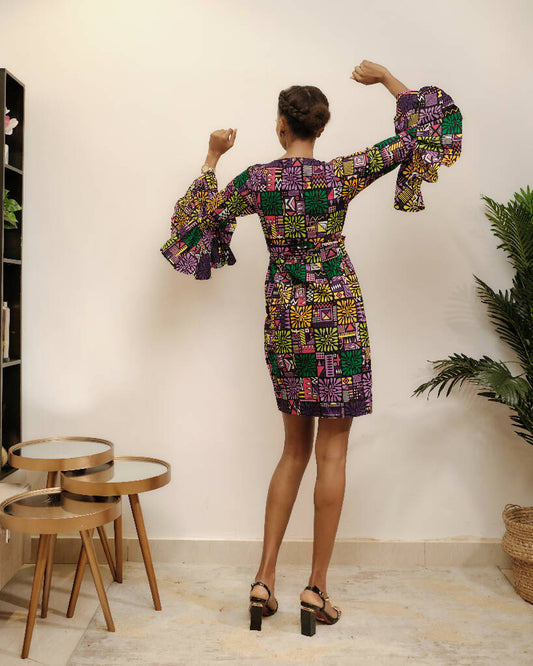 Dami wrap dress |African Kitenge Wrap Dress