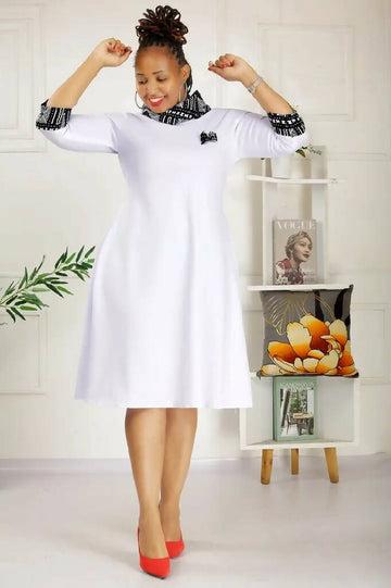 Ankara Lined A-Line Turtle Neck Shirt Dress Size 8 Ankara Lined A-Line Turtle Neck Shirt Dress Size 8