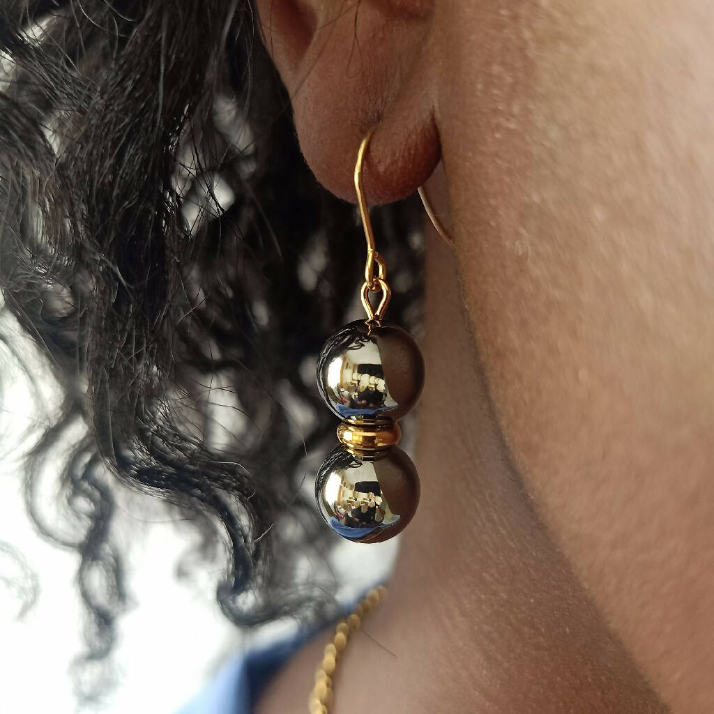 Sema hematite earrings