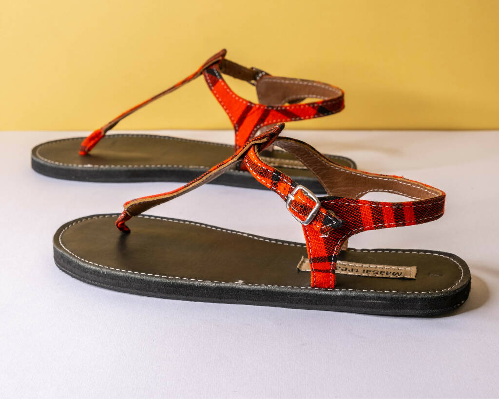 Footwear | African Leather sandals| African Print shoes