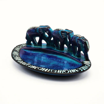 Tri Blue Soapstone Bowl