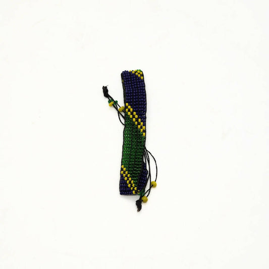 Thin Beaded Flag Bracelet