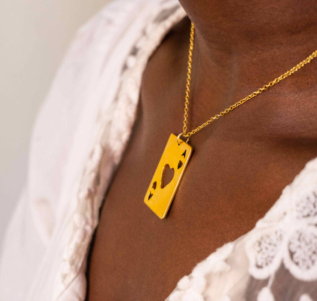 Gold Card Necklace
