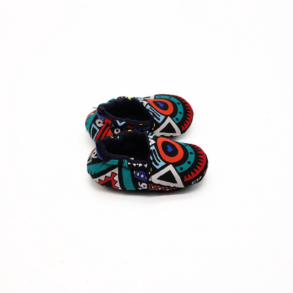 Tribal Blue Baby Shoes