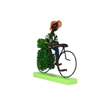 Handcrafted Cyclist Sculpture | Banana Farmer