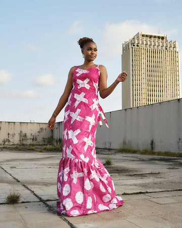Adamma | Hand Dyed Cotton Adire | African summer dress
