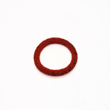 African Beaded Bangle-plain color