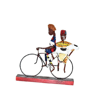 Handcrafted Cyclist Sculpture | Calf Vendors