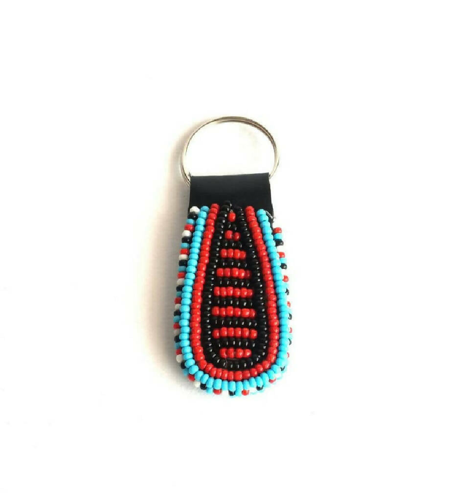 Leather beaded keyholder