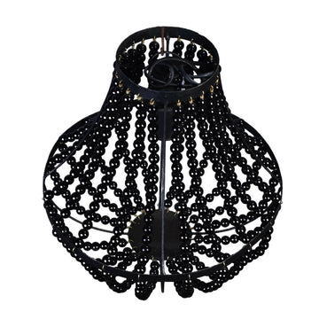 Beaded Black Lampshade | Handmade Kenya Lampshades